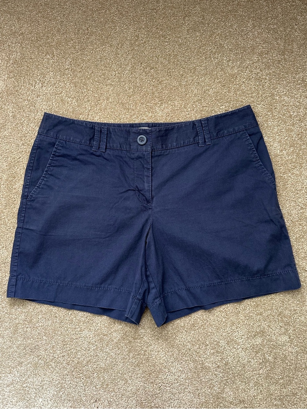 Ann Taylor Navy Blue Women's Cotton Chino Shorts - Size 10